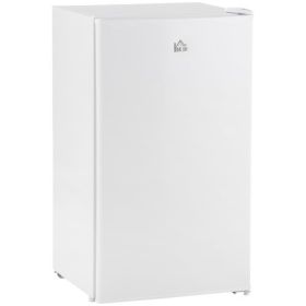 Mini Fridge with Freezer, Single Door Compact Refrigerator with Adjustable Thermostat, Shelf and Reversible Door for Bedroom, Dorm, Home Office
