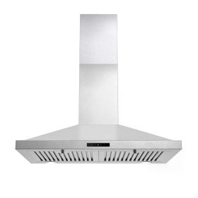 Range Hood 30 inch, Vent Hoods 30 inch Stainless Steel, 450 CFM Ductless/Ducted Convertible Kitchen Hood with LED Light Baffle Filters